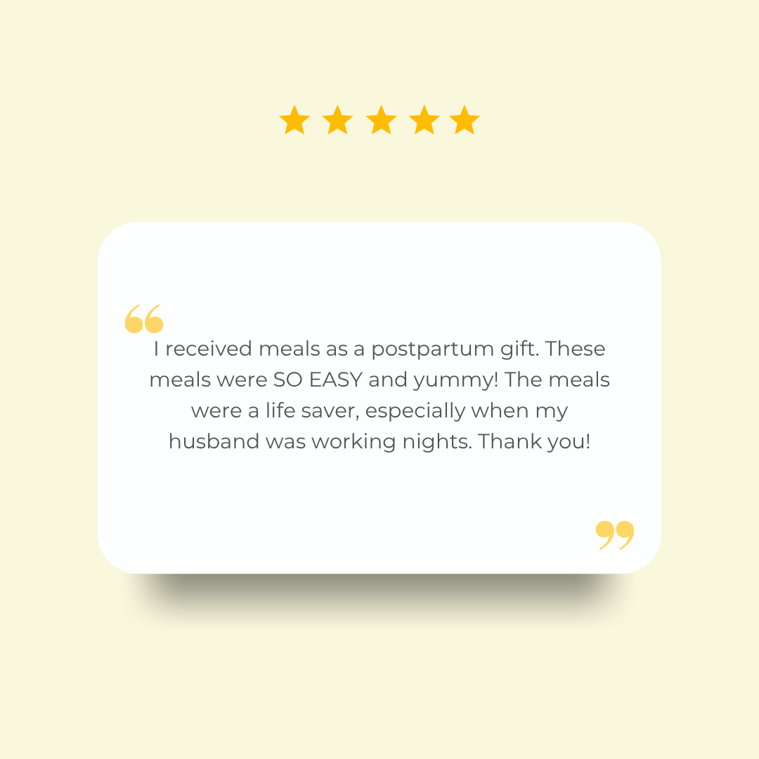 I received Untamed Acres Kitchen meals as a postpartum gift. These meals were so easy and yummy! The meals were a life saver, especially when my husband was working nights. Thank you!